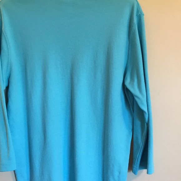 Pretty V neck turquoise three quarter length sleeve tee, excellent condition! - Picture 14 of 16